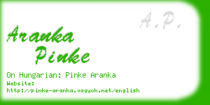 aranka pinke business card